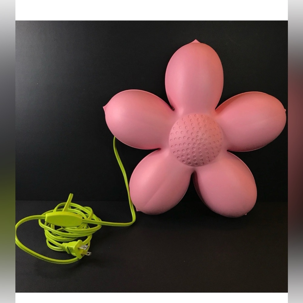 VTG IKEA Smila Blomma Flower Daisy Wall Hanging Sconce Light Lamp Pink 14"